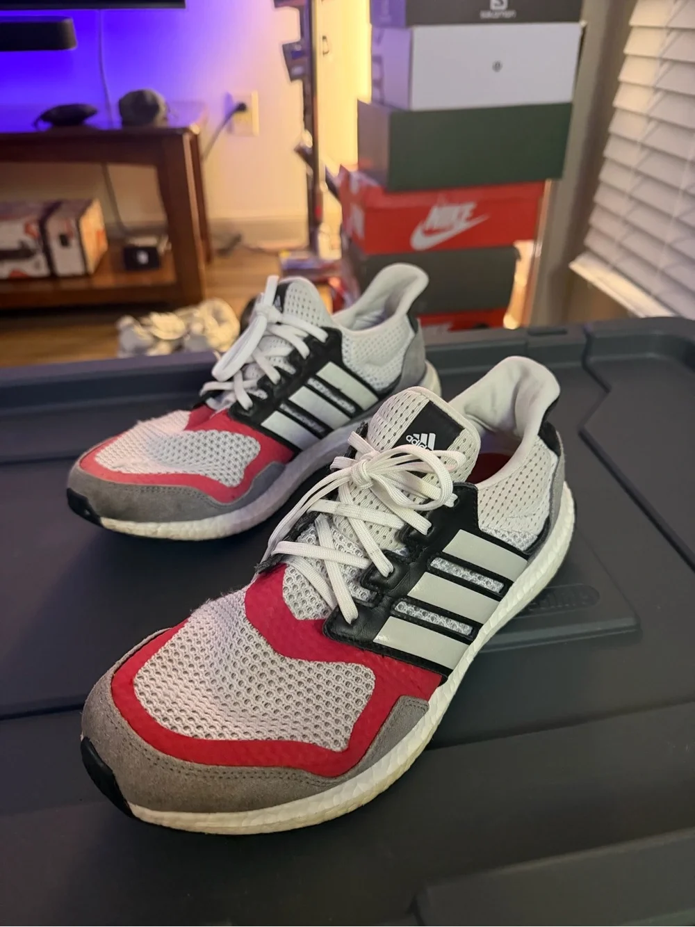 Adidas Ultraboost 1.0 S&L “Grey Scarlet” EF2027 Size 12 Men’s